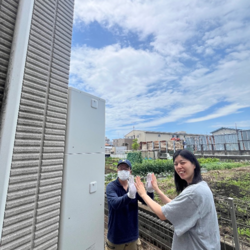 三菱エコキュートSRT-HPT43WZ5-Aから三菱エコキュートCHP-E462AZ1｜エコキュート交換工事｜神奈川県綾瀬市寺尾台｜へーベルハウス