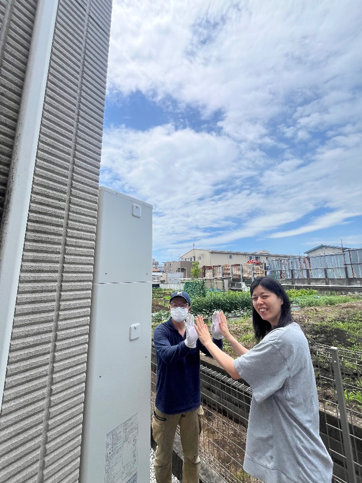 三菱エコキュートSRT-HPT43WZ5-Aから三菱エコキュートCHP-E462AZ1｜エコキュート交換工事｜神奈川県綾瀬市寺尾台｜へーベルハウス