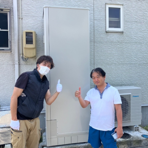 ダイキンエコキュートTUN46LFVからダイキンエコキュートEQX46YFV｜エコキュート交換工事｜新潟県新潟市秋葉区｜ハーバーハウス