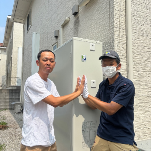 サンデンエコキュートEB-U37QTA6からコロナエコキュートCHP-E372AZ1｜エコキュート交換工事｜千葉県市原市国分寺台中央