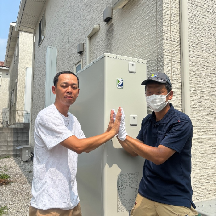 サンデンエコキュートEB-U37QTA6からコロナエコキュートCHP-E372AZ1｜エコキュート交換工事｜千葉県市原市国分寺台中央