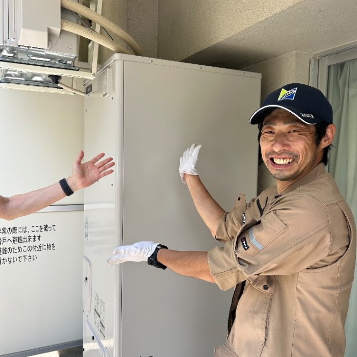 三菱エコキュートSRT-HPT37W5から三菱エコキュートSRT-S376｜エコキュート交換工事｜神奈川県横浜市都筑区新栄町｜マンション｜グレーシアパーク仲町台