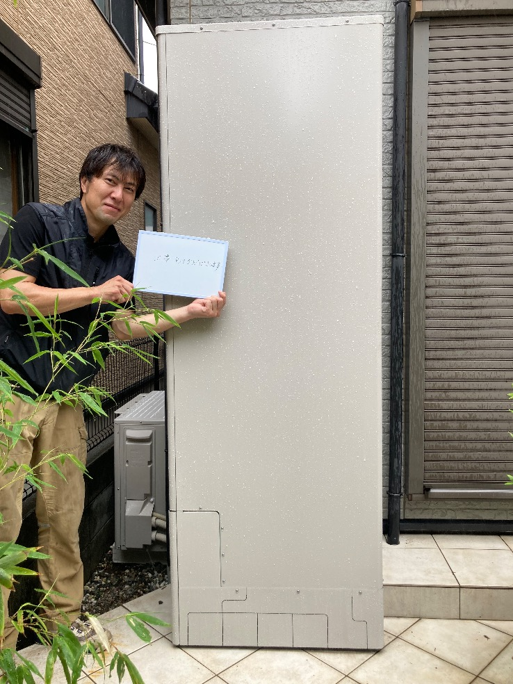 三菱エコキュートSRT-HPT46WU5から三菱エコキュートSRT-S466U｜エコキュート交換工事｜埼玉県さいたま市北区本郷町