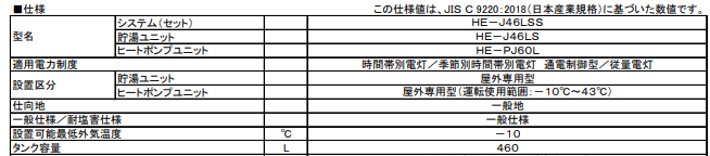 パナソニックHE-J46LSSをご検討の方へ