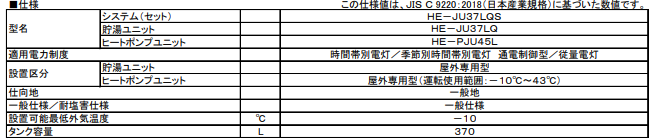 パナソニックエコキュートHE-JU37LQSをご検討の方へ
