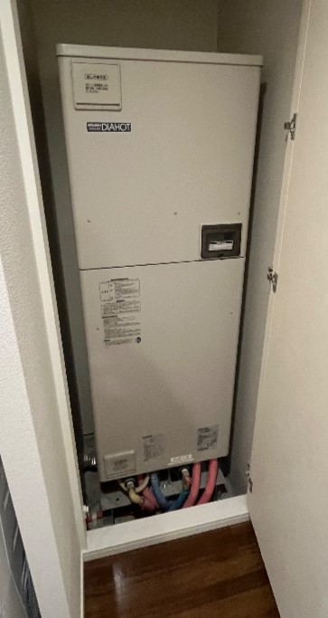 三菱エコキュートSRT-HPT30WD1-Eから三菱エコキュートSRT-W306D-BS2｜エコキュート交換工事｜東京都江東区豊洲｜マンション｜ザ・豊洲タワー