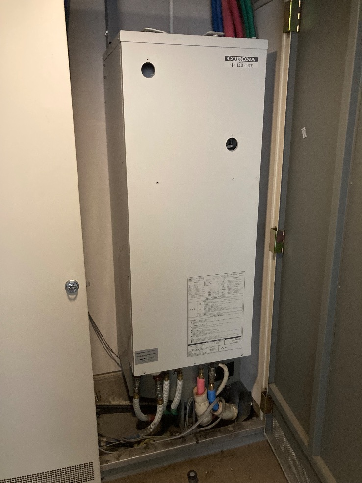 コロナエコキュートCTU-H3014AからコロナエコキュートCHP-S30AZ1-12｜エコキュート交換工事｜埼玉県川口市飯塚｜マンション｜ドリームタワーキュアレジデンス