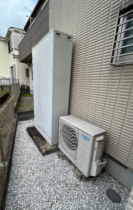 三菱エコキュートSRT-HPT43WZ5-Aから三菱エコキュートCHP-E462AZ1｜エコキュート交換工事｜神奈川県綾瀬市寺尾台｜へーベルハウス