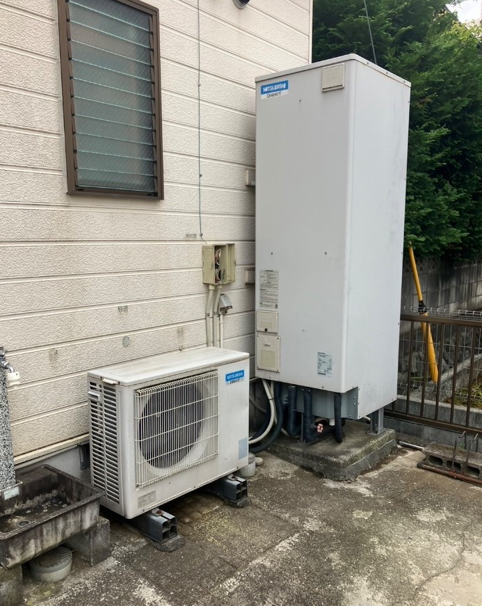 三菱エコキュートSRT-HPT46C4からダイキンエコキュートEQA37YSV｜エコキュート交換工事｜埼玉県横浜市緑区東本郷