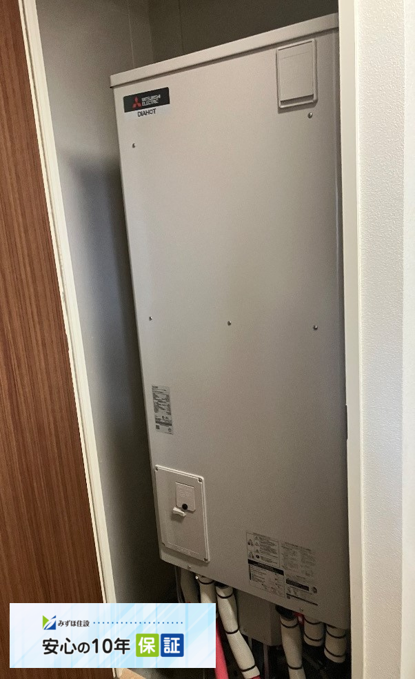 パナソニックエコキュートHE-30C1QMから三菱エコキュートSRT-W306D-2｜エコキュート交換工事｜東京都江東区東雲｜マンション｜キャナルファーストタワー
