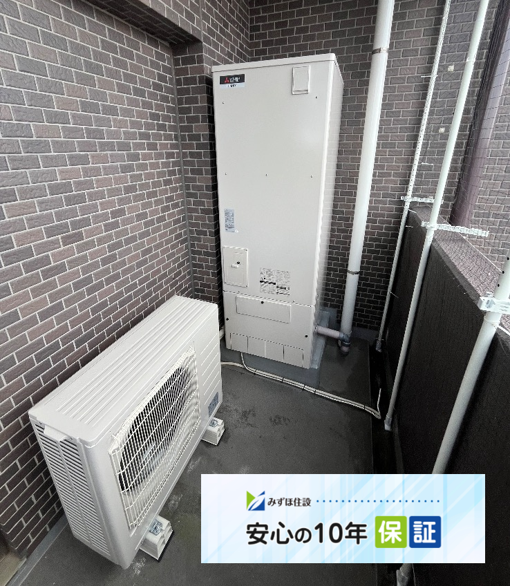 コロナエコキュートCTU-H3014Aから三菱エコキュートSRT-S376｜エコキュート交換工事｜埼玉県川口市里｜マンション｜シーズガーデングリーンパティオ