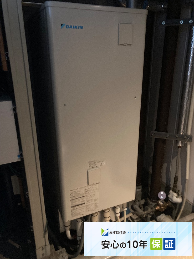長府エコキュートEHP-3735GPXH-SからダイキンエコキュートEQA37YFV｜エコキュート交換工事｜東京都葛飾区金町｜マンション｜ヴィナシス金町タワーレジデンス