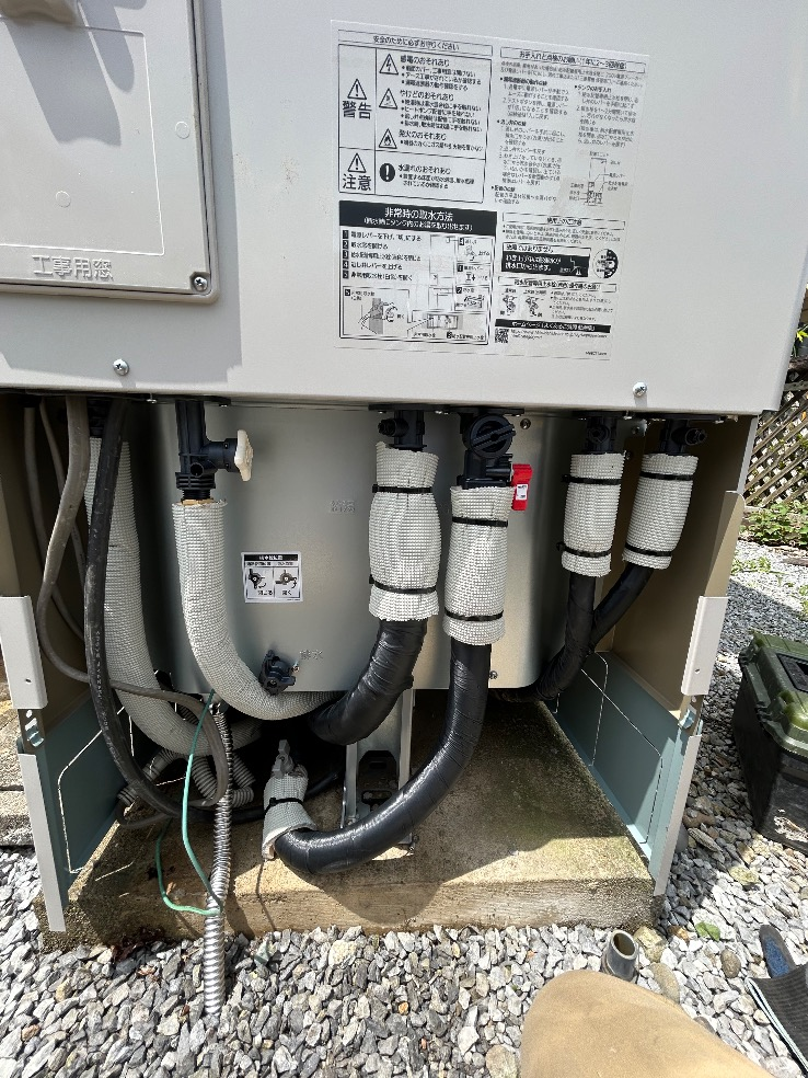 コロナエコキュートCTU-371D1A8から三菱エコキュートSRT-S376｜エコキュート交換工事｜栃木県那須塩原市一区町