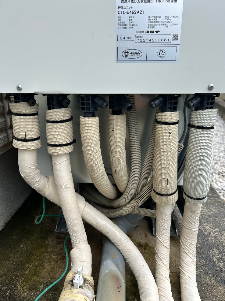 三菱エコキュートSRT-HPT43WZ5-Aから三菱エコキュートCHP-E462AZ1｜エコキュート交換工事｜神奈川県綾瀬市寺尾台｜へーベルハウス
