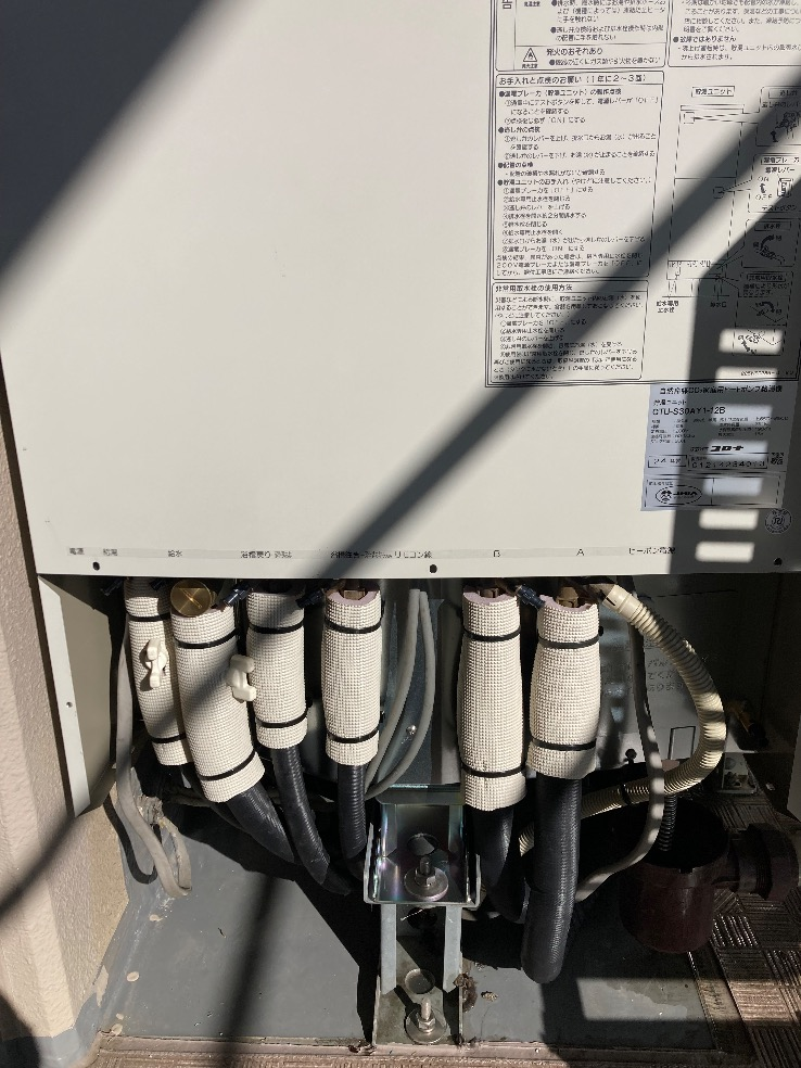 コロナエコキュートCTU-301DA7-1-BLからコロナエコキュートCHP-S30AY1-12B｜エコキュート交換工事｜神奈川県相模原市緑区下九沢｜マンション｜ガーデンプレミアム相模原北公園