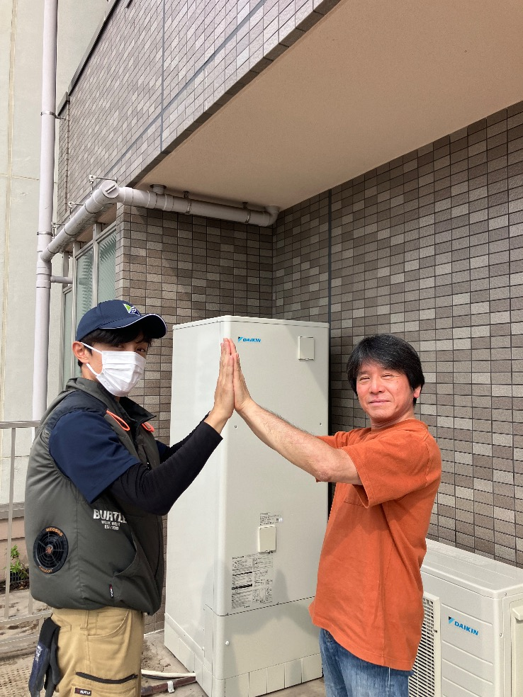 日立電気温水器BE-F37CWUからダイキンエコキュートEQX37YFV｜エコキュート交換工事｜東京都羽村市小作台｜マンション｜グランエール小作駅前