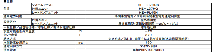 パナソニックHE-L37HQSからエコキュート交換、修理、取替えをご検討の方へ