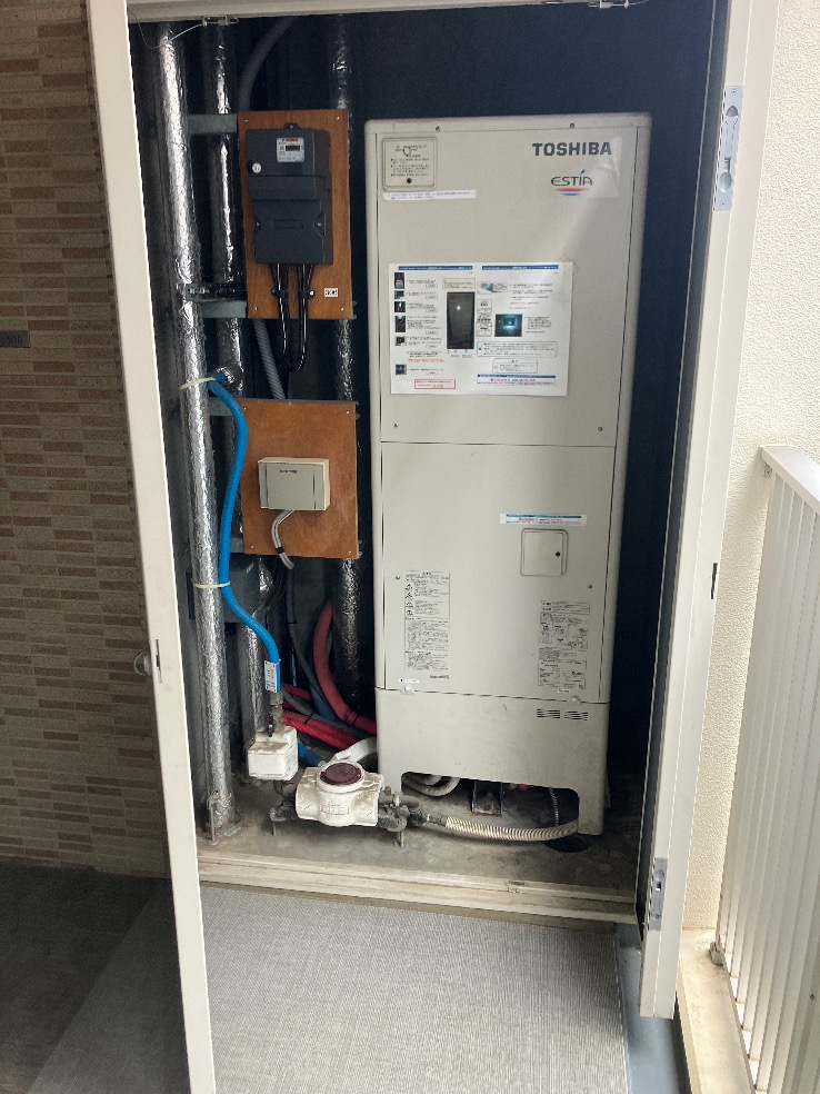 東芝エコキュートHWH-FB372CTGからダイキンエコキュートEQX37YFV｜エコキュート交換工事｜東京都府中市天神町｜マンション｜プラウド府中天神町エアリーレジデンス