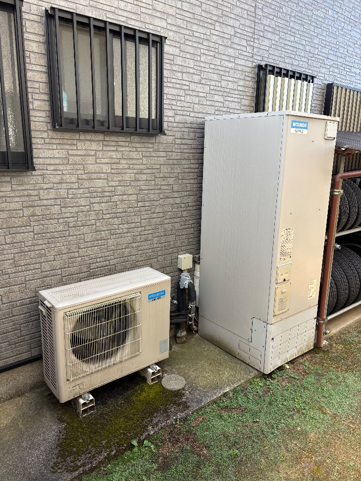 三菱エコキュートSRT-HPT37WX4から三菱エコキュートSRT-S377｜エコキュート交換工事｜茨城県古河市小堤