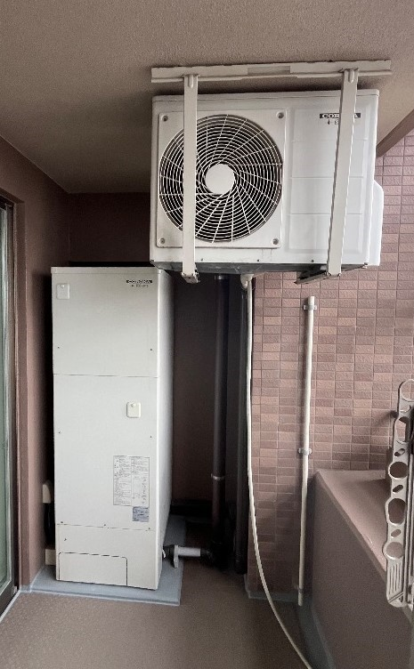 コロナエコキュートCTU-371D1A11からコロナエコキュートCHP-37AZ1｜エコキュート交換工事｜栃木県宇都宮市元今泉｜マンション｜シンフォニックシティ元今泉
