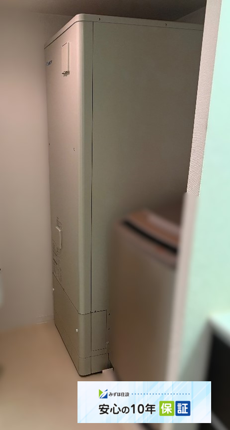 ダイキンエコキュートTU37KFVからダイキンエコキュートEQX37YFV｜エコキュート交換工事｜神奈川県川崎市多摩区宿河原｜マンション｜リノア多摩川コルテ