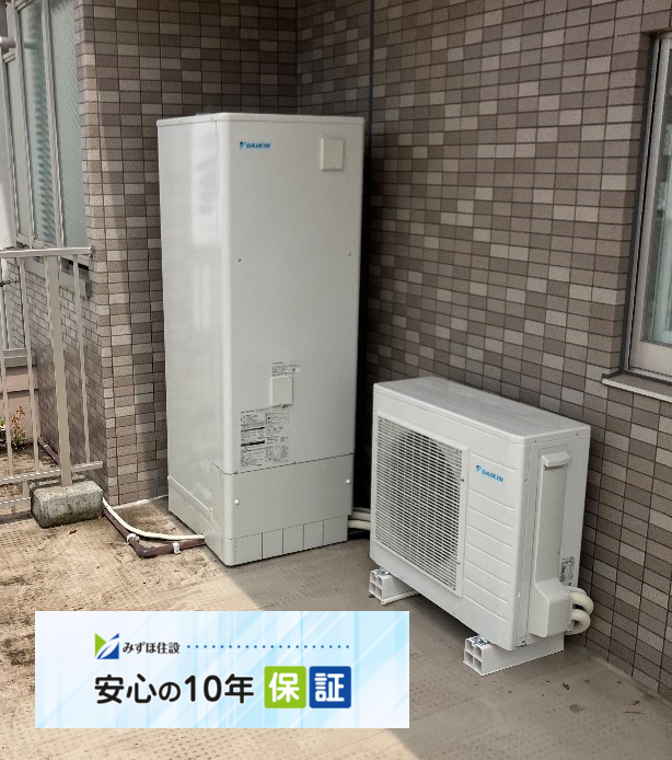日立電気温水器BE-F37CWUからダイキンエコキュートEQX37YFV｜エコキュート交換工事｜東京都羽村市小作台｜マンション｜グランエール小作駅前