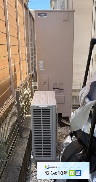 三菱エコキュートSRT-37WUX7から三菱エコキュートSRT-S376U｜エコキュート交換工事｜東京都昭島市大神町