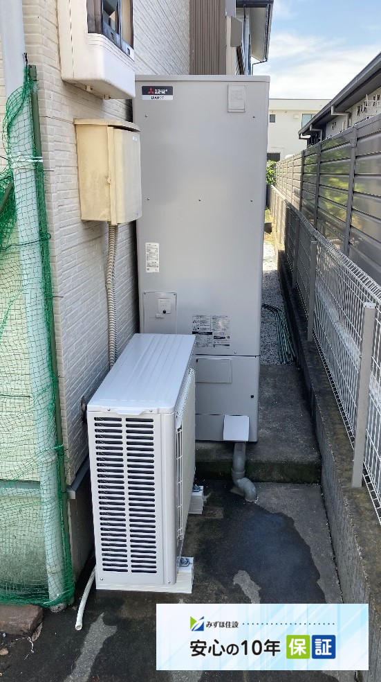 コロナエコキュートCHP-H3728Aから三菱エコキュートSRT-S376｜エコキュート交換工事｜埼玉県川越市石原町
