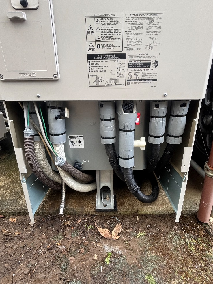 三菱エコキュートSRT-HPT37WX4から三菱エコキュートSRT-S377｜エコキュート交換工事｜茨城県古河市小堤