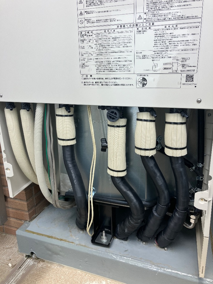東芝電気温水器HPL-2TFB374RAUWから日立エコキュートBHP-FG37XU｜エコキュート交換工事｜電気温水器からエコキュート｜千葉県松戸市常盤平｜マンション｜ミオカステーロ常盤平