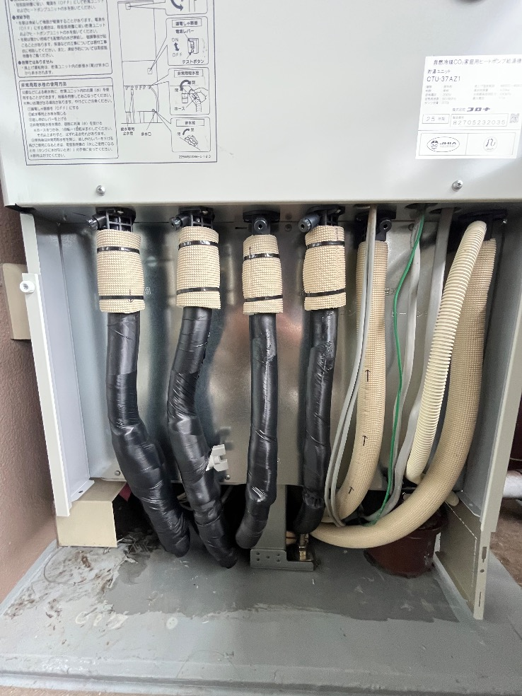 コロナエコキュートCTU-371D1A11からコロナエコキュートCHP-37AZ1｜エコキュート交換工事｜栃木県宇都宮市元今泉｜マンション｜シンフォニックシティ元今泉