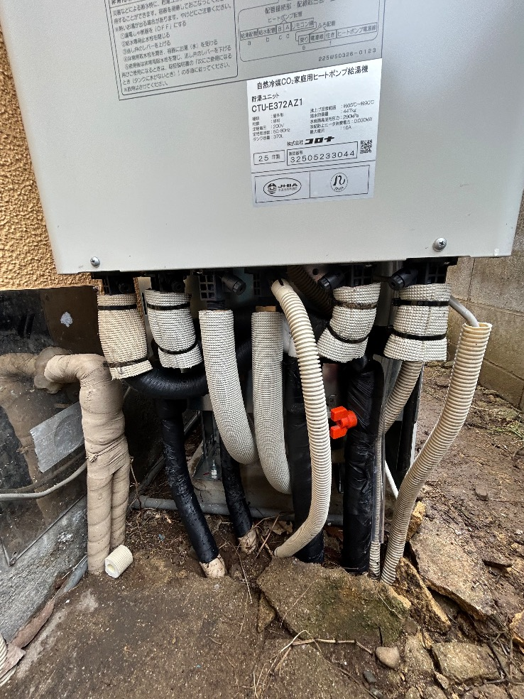パナソニックエコキュートHE-W37CQからコロナエコキュートCHP-E372AZ1｜エコキュート交換工事｜東京都立川市柏町