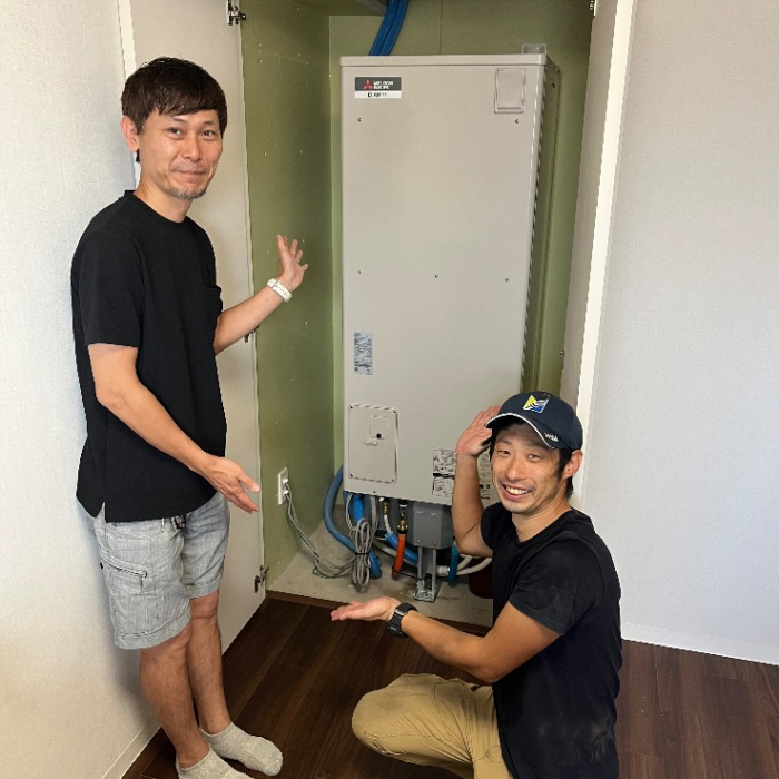 コロナエコキュートCTU-301DA11から三菱エコキュートSRT-W306D-2｜エコキュート交換工事｜千葉市花見川区幕張本郷｜マンション｜スマータス幕張本郷