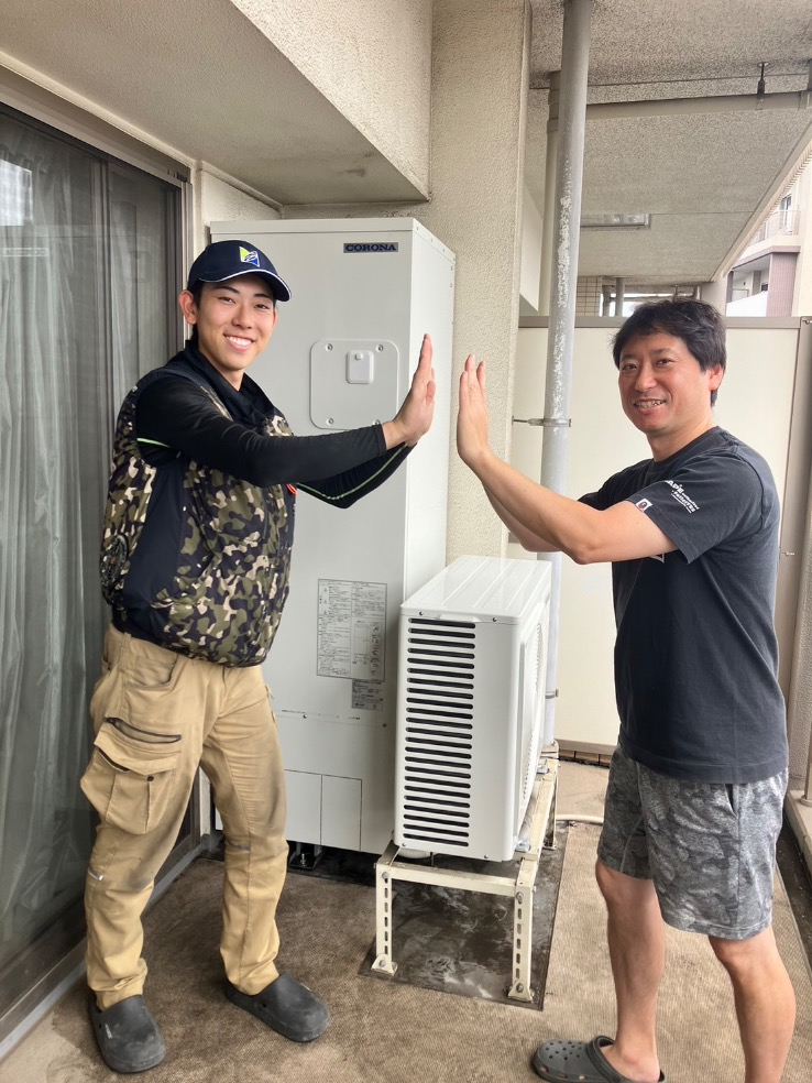 コロナエコキュートCHP-301DA7-1からコロナエコキュートCHP-S30AZ1-12｜エコキュート交換工事｜東京都荒川区南千住｜マンション｜ミッドガーデンシティ
