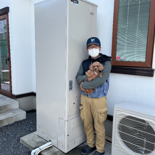 三菱エコキュートSRT-HPT46W8から三菱エコキュートSRT-S466｜エコキュート交換工事｜東京都武蔵村山市岸