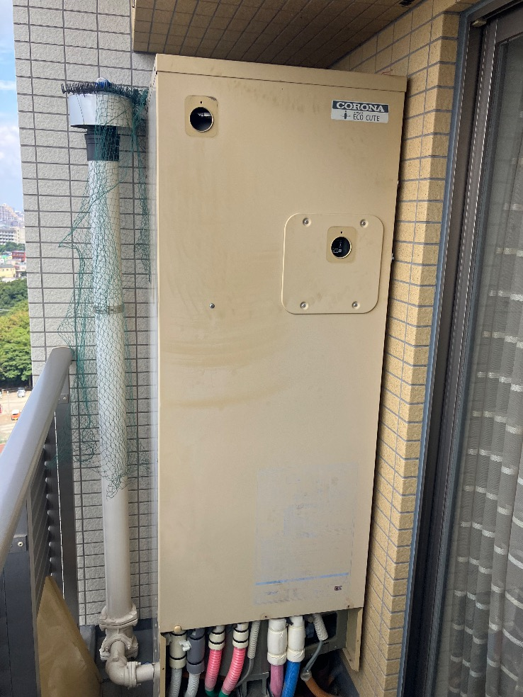 コロナエコキュートCTU-H3014AMからコロナエコキュートCHP-S30AZ1-12｜エコキュート交換工事｜千葉県松戸市東松戸｜マンション｜グランマークス東松戸