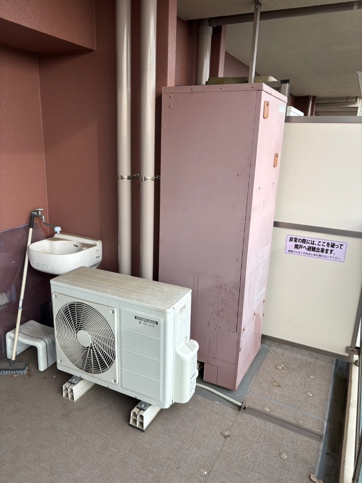 コロナエコキュートCTU-H3014AからコロナエコキュートCHP-S30AY1-12B｜エコキュート交換工事｜千葉県我孫子市我孫子｜マンション｜グランレジデンス