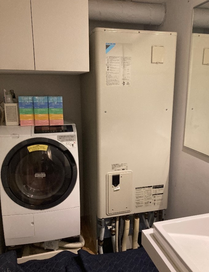 ダイキンエコキュートTU37KFVからダイキンエコキュートEQX37YFV｜エコキュート交換工事｜神奈川県川崎市多摩区宿河原｜マンション｜リノア多摩川コルテ