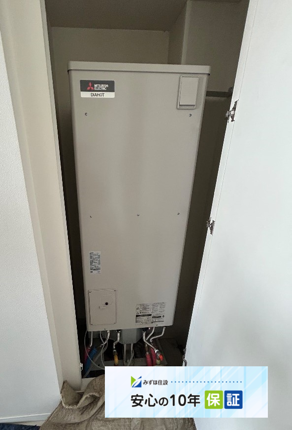 三菱エコキュートSRT-HP30WD1-Eから三菱エコキュートSRT-W306D-BS2｜エコキュート交換工事｜東京都江東区豊洲｜マンション｜ザ・豊洲タワー