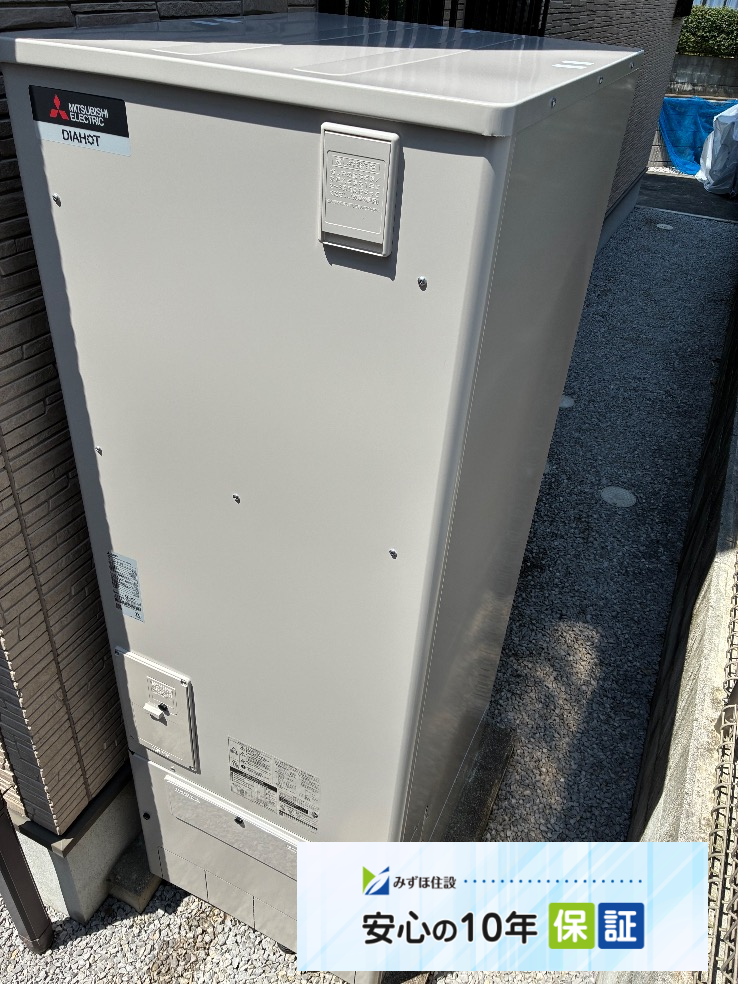 三菱エコキュートSRT-HPT37W5から三菱エコキュートSRT-S376｜エコキュート交換工事｜埼玉県北本市本町