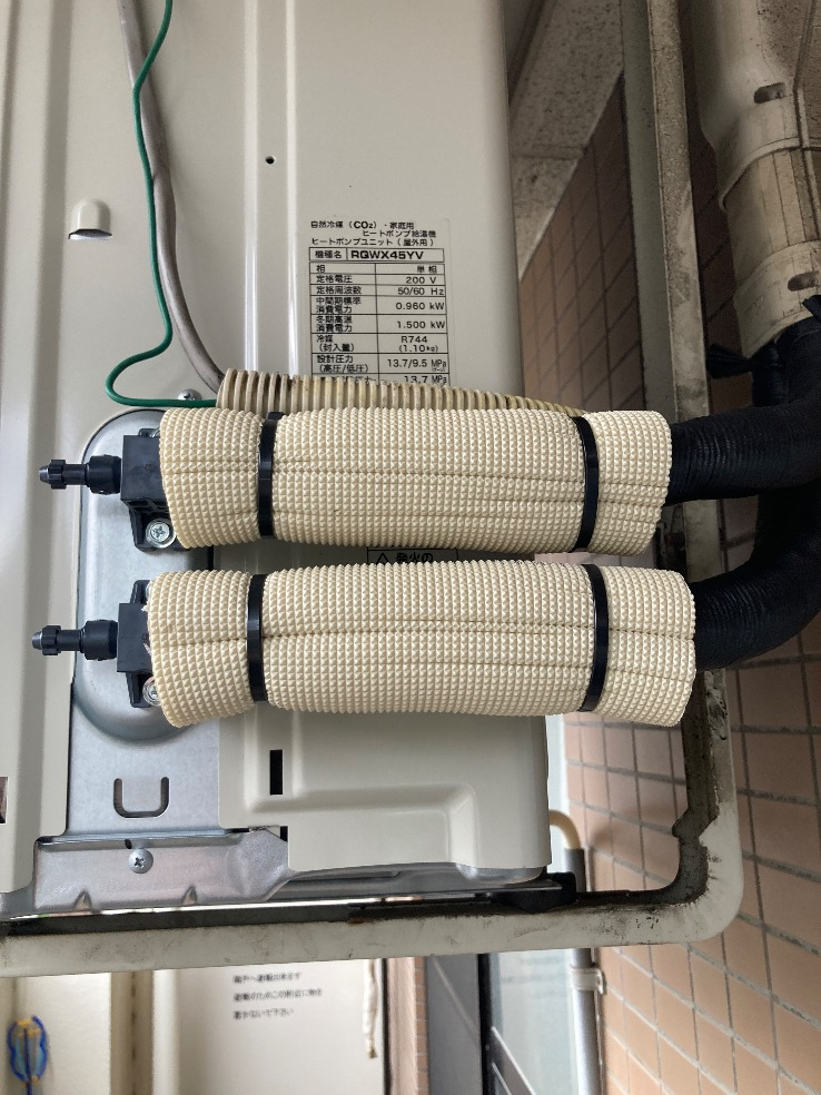 ダイキンエコキュートTU37KFVからダイキンエコキュートEQX37YFV｜エコキュート交換工事｜神奈川県川崎市多摩区宿河原｜マンション｜リノア多摩川コルテ