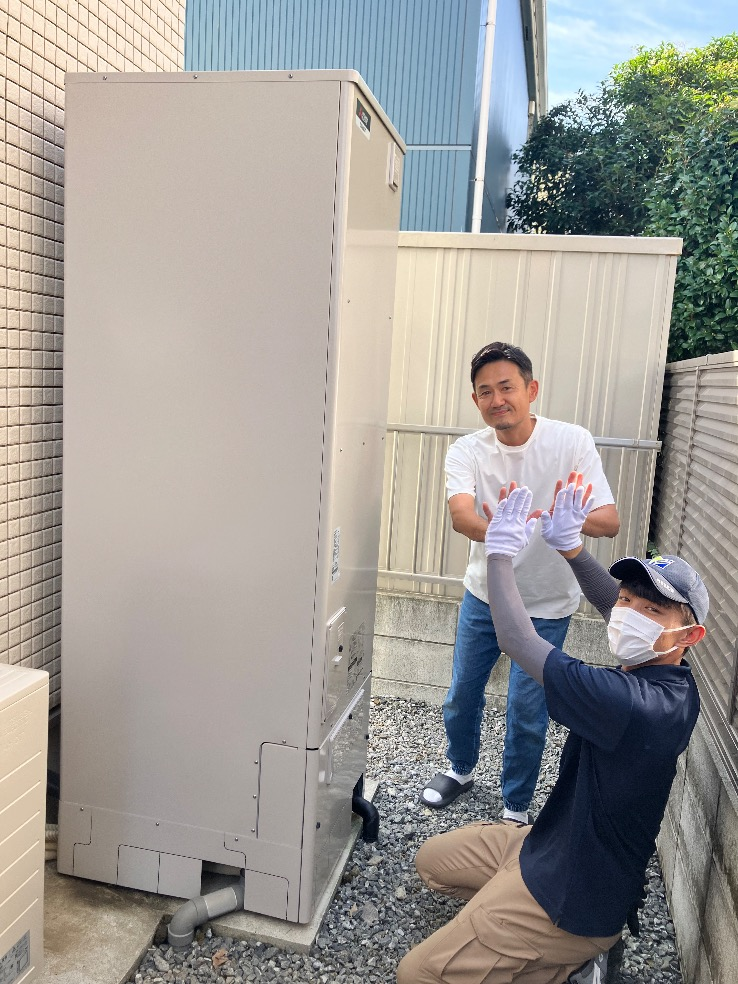 サンデンエコキュートEB-H37QTA3から三菱エコキュートSRT-S466｜エコキュート交換工事｜神奈川県横浜市金沢区乙舳町