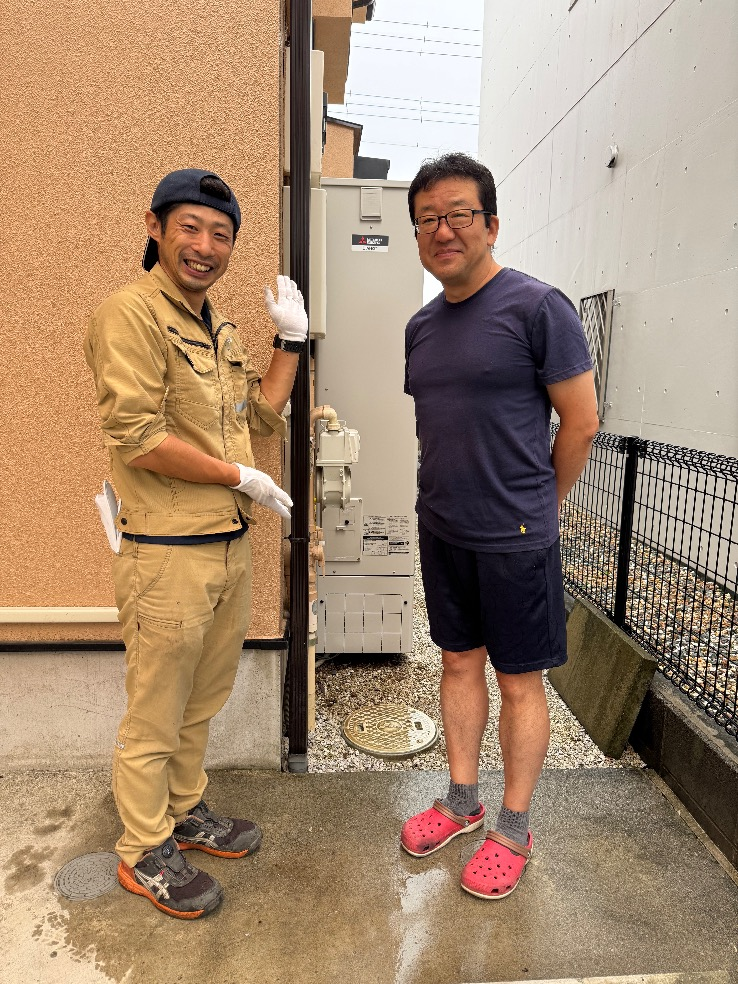 三菱エコキュートSRT-HPT37WZ4から三菱エコキュートSRT-S376UZ｜エコキュート交換工事｜東京都町田市小山ヶ丘｜ 