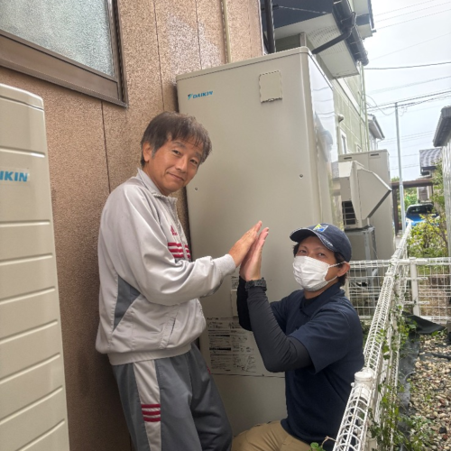 ダイキンエコキュートTU46LFVからダイキンエコキュートEQX37ZFV｜エコキュート交換工事｜新潟県阿賀野市みそら野町｜