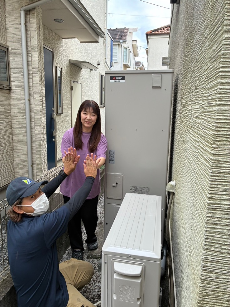 長府エコキュートEHP-3737GPXHから三菱エコキュートSRT-S377｜エコキュート交換工事｜東京都青梅市今寺