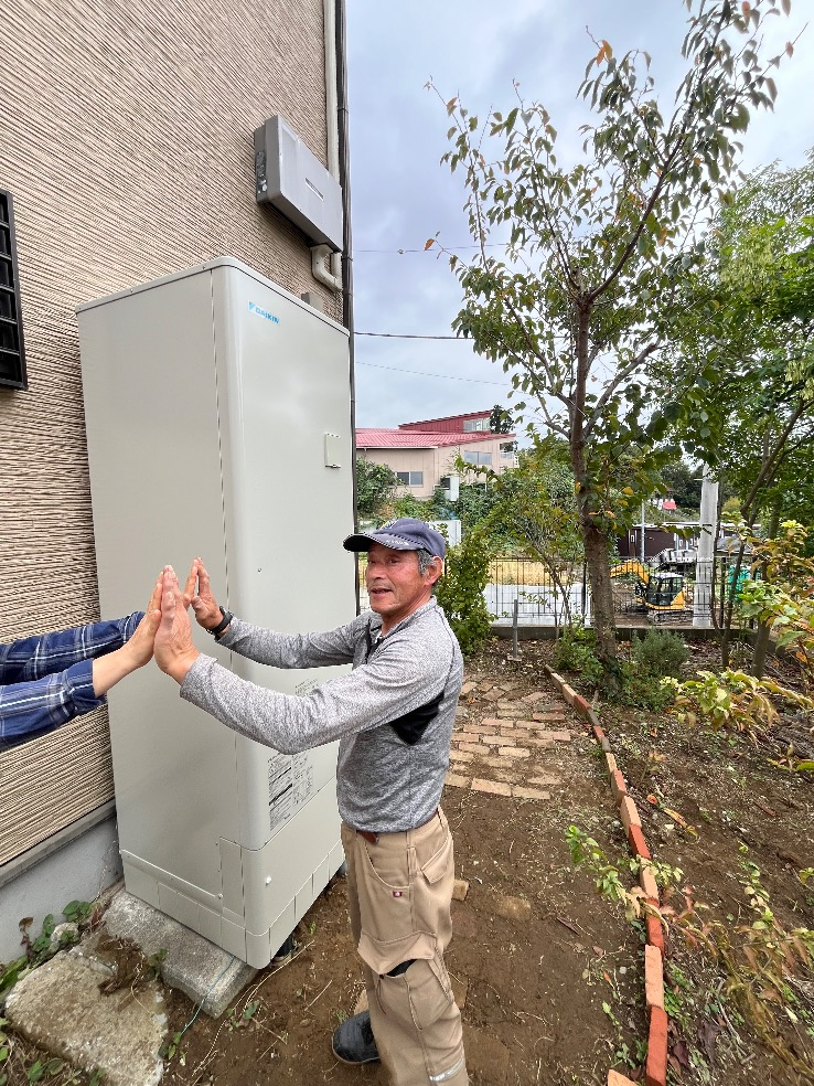 長府エコキュートEHP-4648GPXHからダイキンエコキュートEQX46ZFV|エコキュート交換工事|神奈川県横浜市栄区長沼町