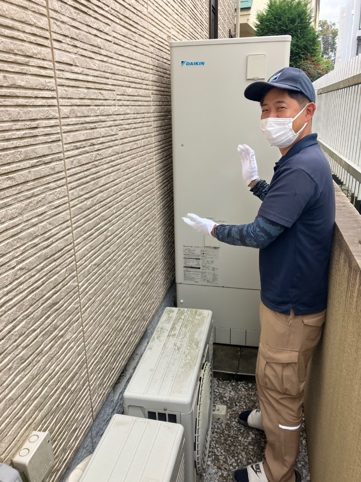 日立エコキュートBHP-TA372からダイキンエコキュートEQX37YFV|エコキュート交換工事|東京都目黒区柿の木坂