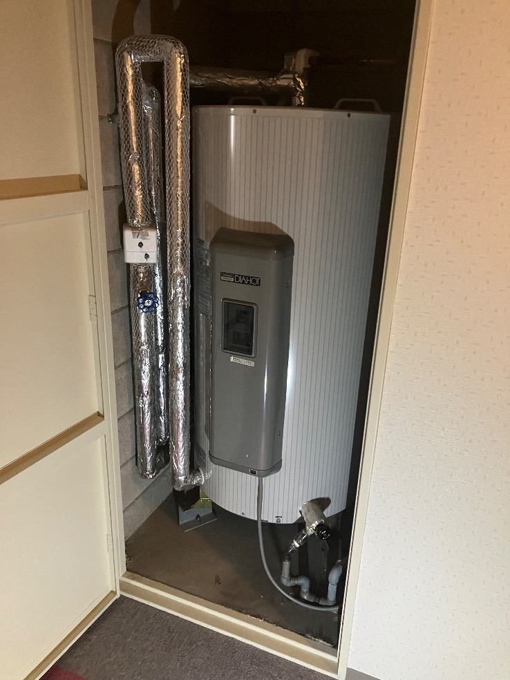 三菱電気温水器SR-3031から三菱電気温水器SR-151G｜電気温水器交換工事｜群馬県吾妻郡草津町草津｜マンション｜アドリーム草津