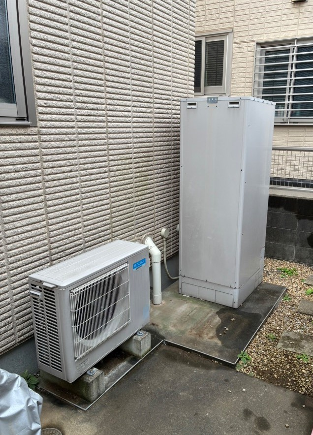 三菱エコキュートSRT-HPT37W4から三菱エコキュートEQX37YFV|エコキュート交換工事|埼玉県入間市豊岡