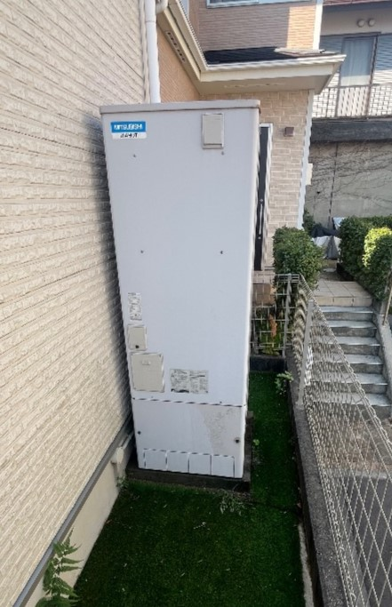 三菱エコキュートSRT-HPT37WX7から三菱エコキュートSRT-S376｜エコキュート交換工事｜神奈川県藤沢市石川